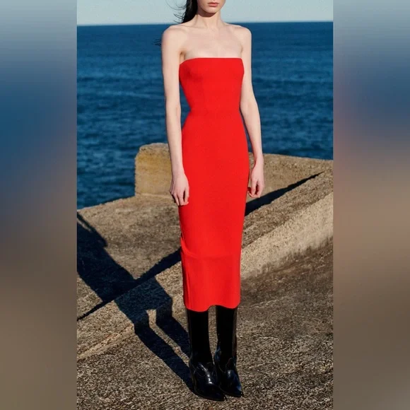 Callan Stretch Crepe Strapless Dress - Picture 3 of 12